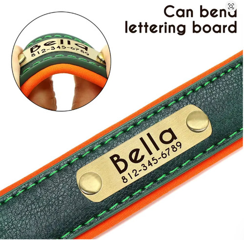 Personalised leather dog - leather,