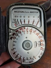 FAULTY Sangamo Weston Euro -Master Vintage Light Meter Leather Case & Invercone