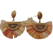 Multi Coloured Tissue Paper Earrings Crystal Diamante Women's Jewellery Gift UK