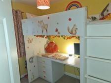 Ikea Loft Bed Stuva White Draws Girls Teen Children's Bedroom furniture & EXTRAS