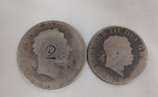 2 X Georgian 1819 Silver Coins
