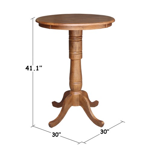 Solid wood round top - solid,