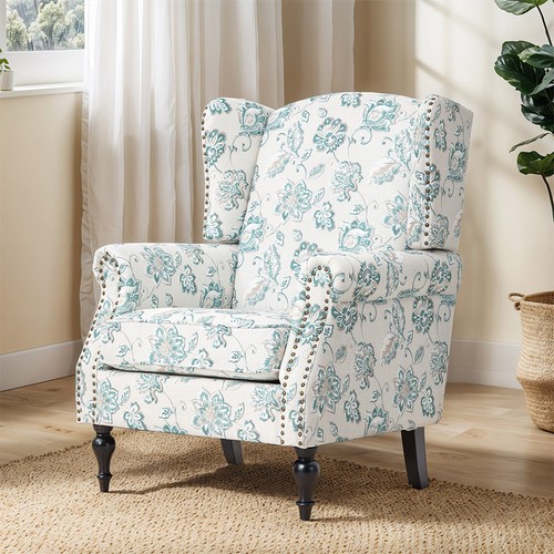 Floral armchair upholstered - floral,
