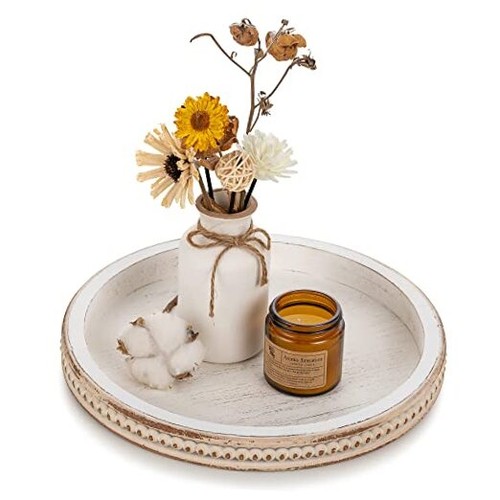 Decorative serving tray wood - ,