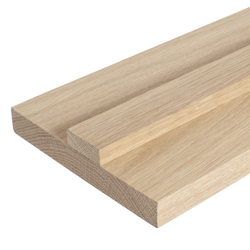 Solid white oak door - white, liner