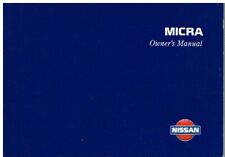 NISSAN MICRA (K11 SERIES) 1.0 1.3 PETROL ORIGINAL 1995 OWNERS INSTRUCTION MANUAL