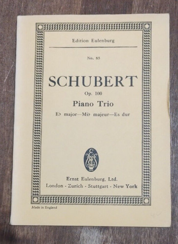 Schubert 100 piano trio - schubert,
