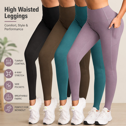 Women high waist gym leggings - women,