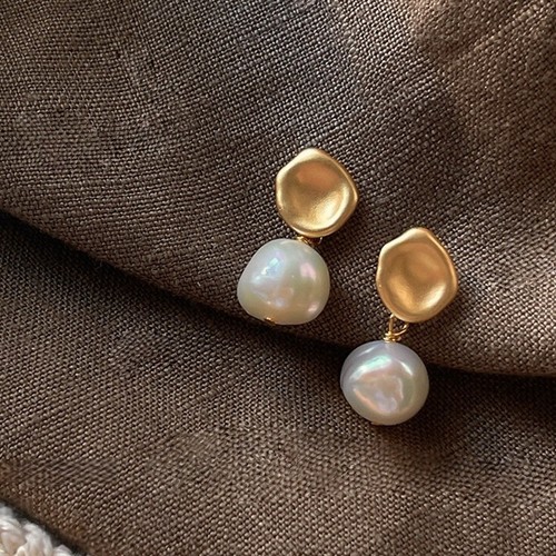 Earrings baroque pearl drop - earrings,