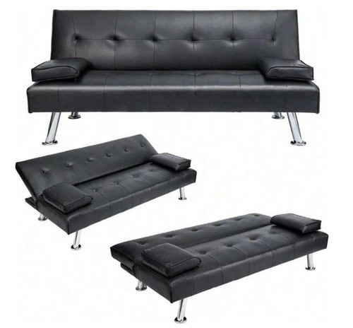 Sofa bed faux - leather,