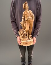 ROYAL DUX LARGE PORCELAIN BIG SIZE LE FISHERMAN 62CM