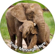 Elephants Personalised Cake