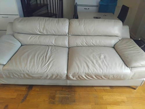 Beige italian leather - leather, 3