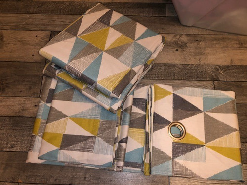 Next teal blue grey geo - teal,
