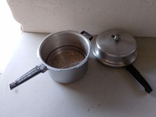 Vintage Prestige Pressure Cooker With Weight, Basket And Gasket