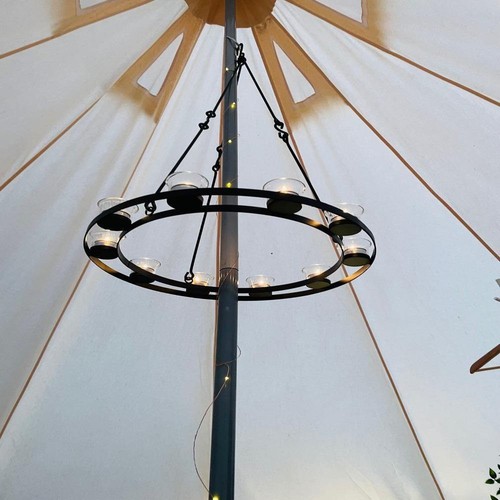 Tea light candle chandelier - tea,