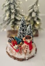 needle felted mouse scene 