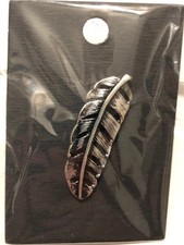 Hat Pin Feather Shape - Silver
