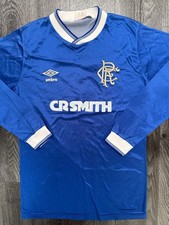 Original Umbro Rangers 1984/1985 Long Sleeve Home Shirt Mens Large