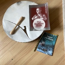 Irish Bodhran 16” And Tin Whistle With Books Music Set Bundle