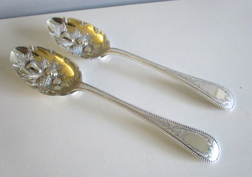 Pair antique silver plated - antique,