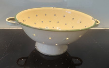 Enamel Colander - Cream And