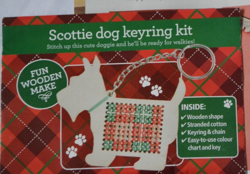 Scottie dog keyring cross - dog,