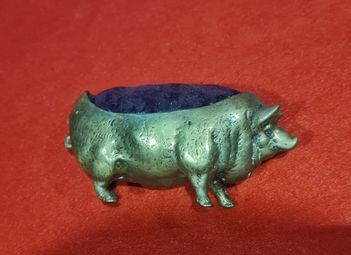 Antique pig pin cushion - antique,