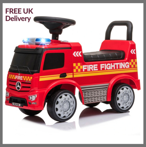 Ride fire engine play toy - on,