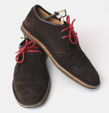 Clarks ORIGINALS Desert Jink Brown SUEDE and Corduroy Shoe Men UK 6.5 F