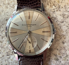 GIRARD PERREGAUX WATCH.2 COLOUR DIAL. 37MM. BOX.GOOD CONDITION.