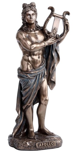 Greek god apollo playing lyre - god,