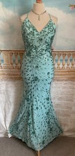 Maxi evening dress green - 14,