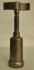 Vintage Italian Solid Brass Corkscrew Wine Bottle Opener - 16x4x6.5cm