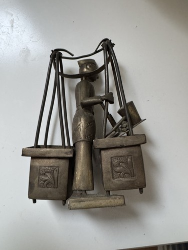 Vintage indian brass folk - vintage,