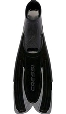 CRESSI Agua Swim Fins Long Blade Lightweight Flippers Size UK 4-5 Black