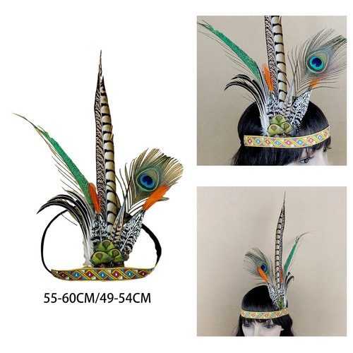 Feather headdress hair band - headdress,