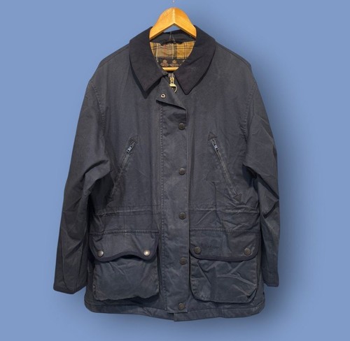 Barbour classic navy waxed - barbour,