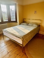 Gold Brass Swoon Double Bed Frame