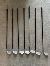 7 left handed golf clubs (6 RAM wizard and 1 Taylor Made, No 7)