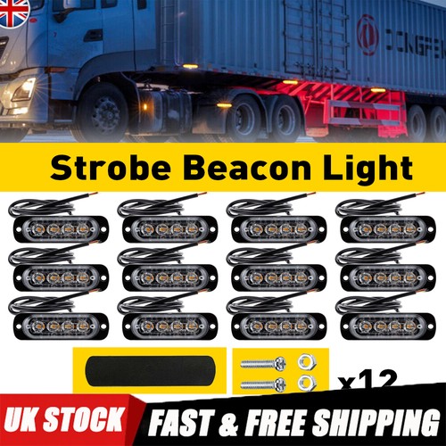 12x led amber - amber, strobe