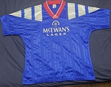 Glasgow Rangers Authentic 92/93 Season Home Shirt. Size XL Immaculate Condition