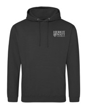 HERIOT WATT UNIVERSITY HOODY EMBROIDERED NAVY BLACK GREY