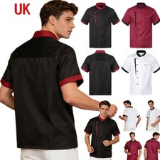 UK Men Women Short Sleeve Chef