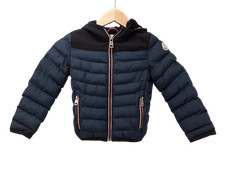 MONCLER Toddler Age 1-2 Years Navy & Black Quilted Hooded Puffer Coat Pre Loved