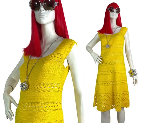 1960s vintage yellow - , hand
