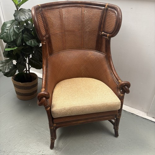 Vintage 1960s dark - vintage, rattan