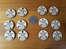 15x Little Hug Token, Pocket Hug wood engraved love thank you gift 