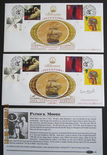 G.B. 2 Benham covers 1999, Millennium Inventors, Signed by Patrick Moore