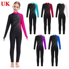Girls Shiny Gymnastics Unitard